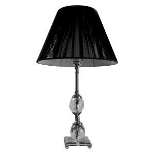 Crystal Chandelier Table Lamp - Black