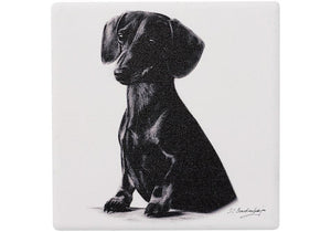 Ashdene Delightful Dogs Ceramic Coaster - Dachshund
