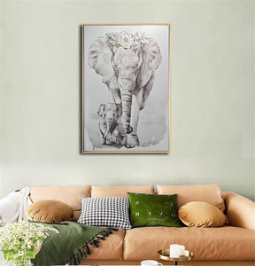 Brushed Elephant Canvas