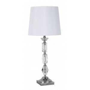 Crystal Table Lamp Square White