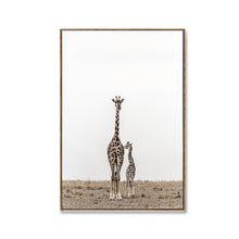 Load image into Gallery viewer, Giraffe with Little One Canvas
