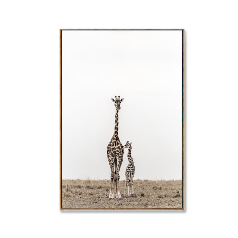 Giraffe with Little One Canvas