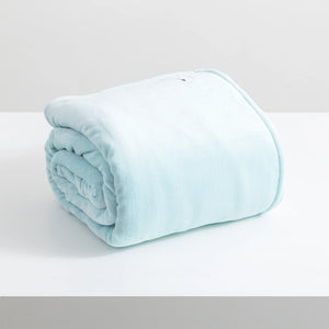 Renee Taylor Plush Ultra Soft Velvet Blanket - Blue