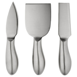 Tempa Fromagerie 3pc Cheese Knife Set - Silver