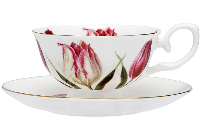 Ashdene Floral Symphony Teacup & Saucer - Tulips - Manjimup Homemakers