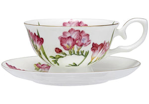 Ashdene Floral Symphony Teacup & Saucer - Freesia - Manjimup Homemakers