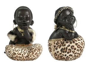 Boy & Girl African Ornaments - Manjimup Homemakers