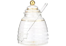 Load image into Gallery viewer, Ashdene Honey Bee Glass Honey Pot
