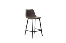 Load image into Gallery viewer, The Homemakers Aubin Barstool combines faux leather and powder coated black frame to bring a versatile modern design. Available in Antique Grey &amp; Antique Black.  Available for pickup from Manjimup Homemakers, 37 Giblett Street, Manjimup, Western Australia. 

