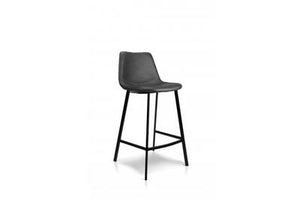 The Homemakers Aubin Barstool combines faux leather and powder coated black frame to bring a versatile modern design. Available in Antique Grey & Antique Black.  Available for pickup from Manjimup Homemakers, 37 Giblett Street, Manjimup, Western Australia. 