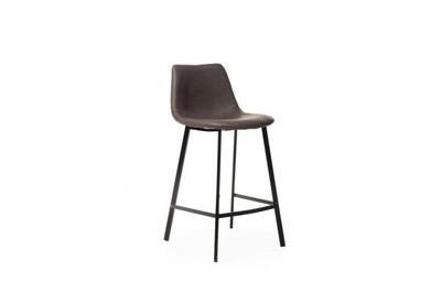 The Homemakers Aubin Barstool combines faux leather and powder coated black frame to bring a versatile modern design. Available in Antique Grey & Antique Black.  Available for pickup from Manjimup Homemakers, 37 Giblett Street, Manjimup, Western Australia. 