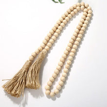 Load image into Gallery viewer, Wooden Beads Garland - Natural

