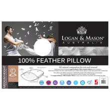 Load image into Gallery viewer, Logan &amp; Mason 100% Feather Pillow
