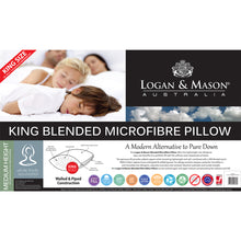 Load image into Gallery viewer, Logan &amp; Mason Blended Microfibre King Pillow

