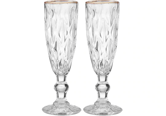 Tempa Ezra Champagne Glasses (2pk) - Clear