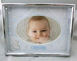 Photo Frame Baby Silver Blue 6x4