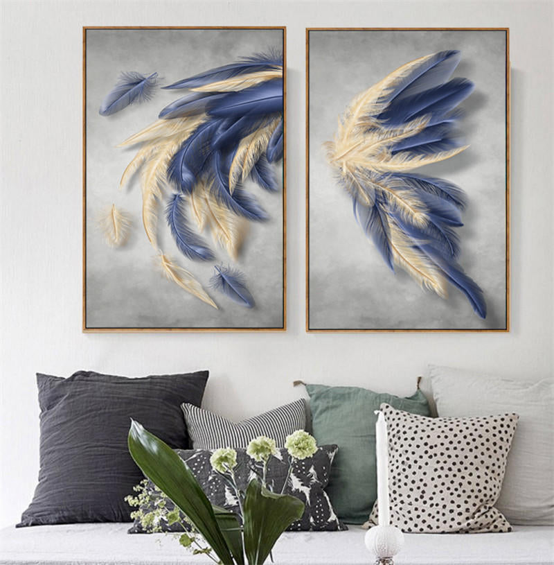 Angel Feathers Left Canvas Print