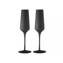 Load image into Gallery viewer, Aurora Tempa Champagne Glasses - Black
