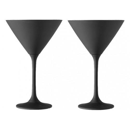 Aurora Tempa Martini Glasses - Black - Manjimup Homemakers