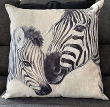 Load image into Gallery viewer, Linen Cushion - Zebra
