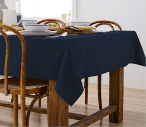 Ladelle Base Linen Look Tablecloth - Navy (1.5m x 2.65m)