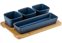Load image into Gallery viewer, Ladelle Entertainer Oblong 4 Bowl Set - Navy
