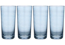 Load image into Gallery viewer, Ladelle Linear Etched Blue Glass Tumblers - Manjimup Homemakers
