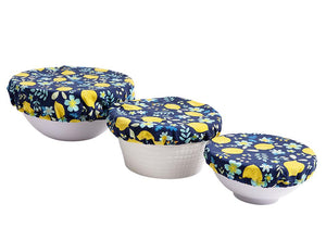 Ladelle Positano Lemon 3pk Stretch Bowl Covers