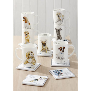 Ashdene Puppy Tales Ceramic Coaster - Dachshund