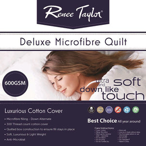 Renee Taylor MicroLuxe Quilts - 600GSM