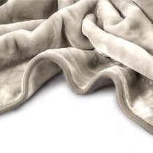 Load image into Gallery viewer, Renee Taylor Winter Mink Blanket - Taupe
