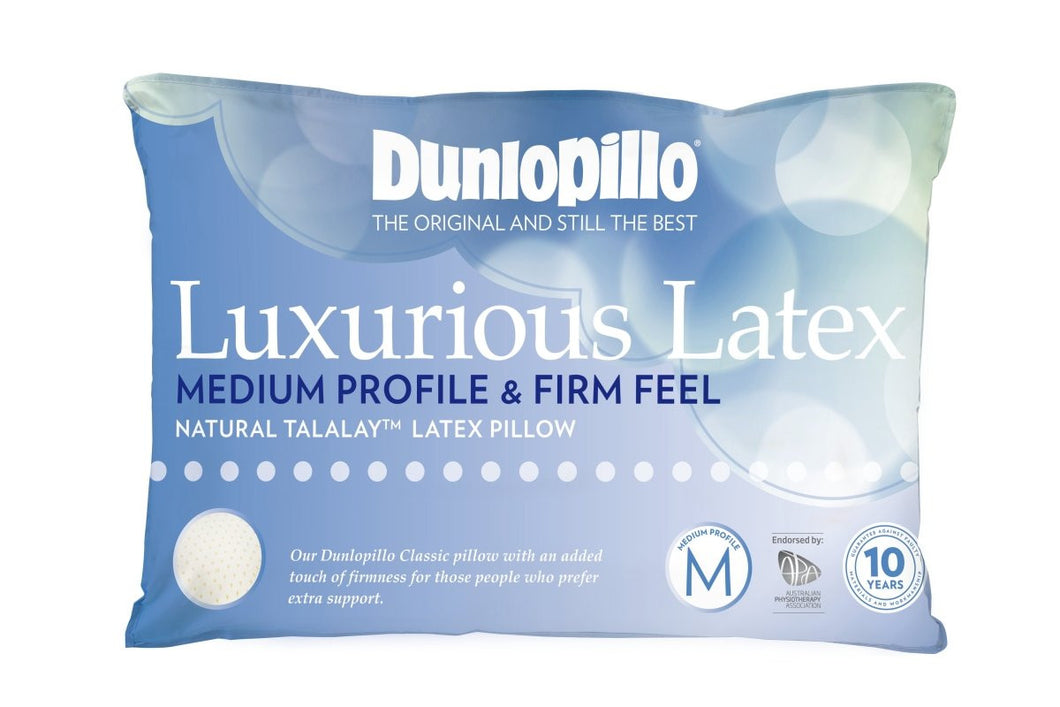 Dunlopillo® Luxurious Latex Pillow - Medium Profile & Firm Feel