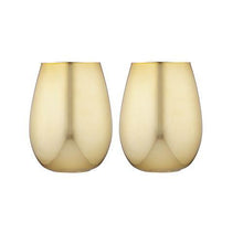 Load image into Gallery viewer, Aurora Tempa Glass Tumblers - Gold - Manjimup Homemakers
