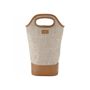Tempa Avery Insulated Double Wine Bag - Taupe - Manjimup Homemakers